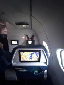 Delta Seatback Screen Shows The Route Map — But The Bulkhead Played The R-Rated Director Cut [Roundup]