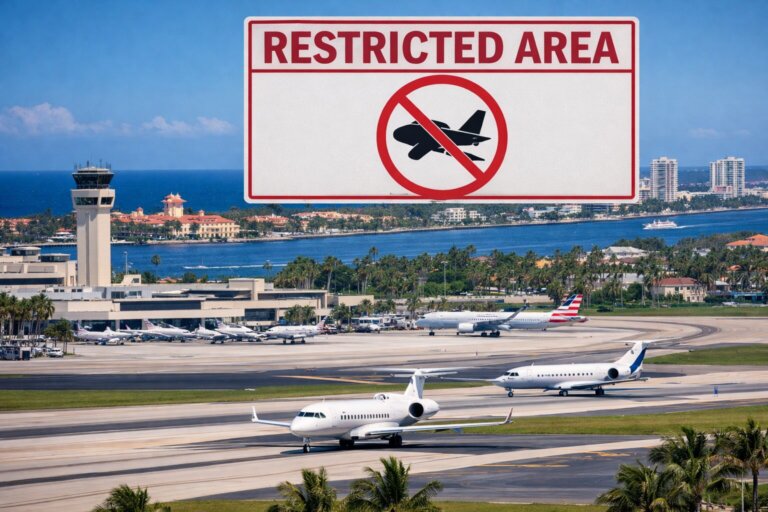 Holiday Lockdown Over Palm Beach — FAA Shuts Down 10 Miles of Airspace Near Mar-a-Lago Dec 20 Through Jan 4