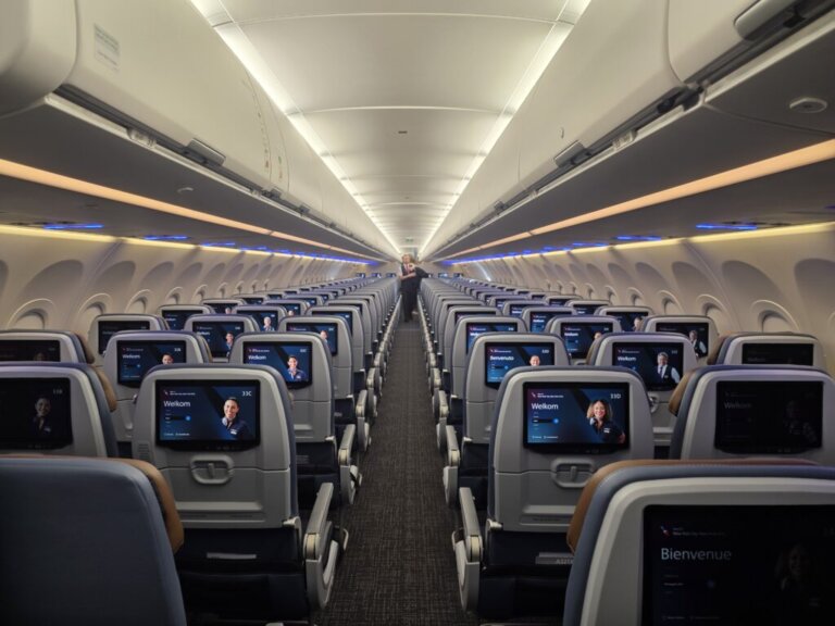 Flight Attendant Kicked Something In A Dark Cabin — It Was A Baby Sleeping In The Aisle
