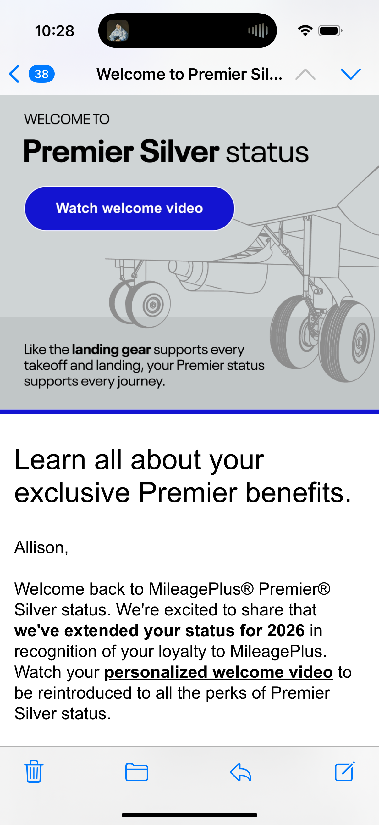 AJ Premier Silver status notification UnitedPlan.