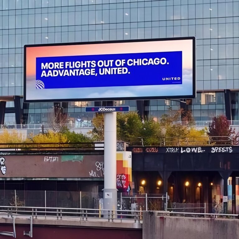 United Trolls American In Chicago With “AAdvantage, United” Ads — But It’s A Little Too On The Nose