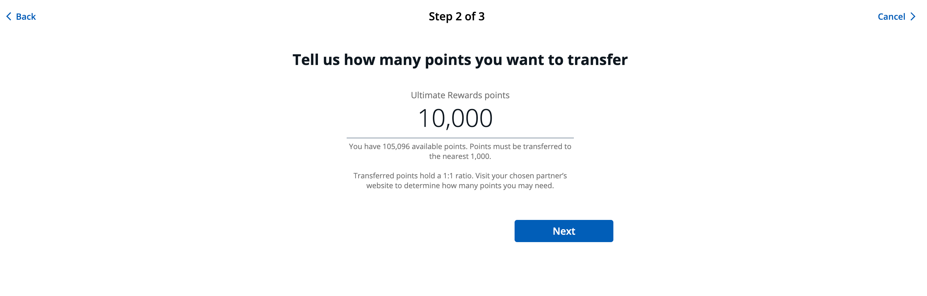 Transferring points to AerClub
